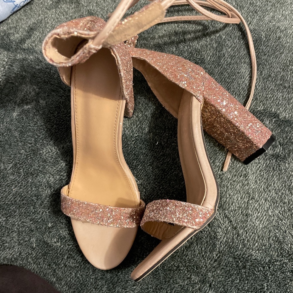 Glittery high heels